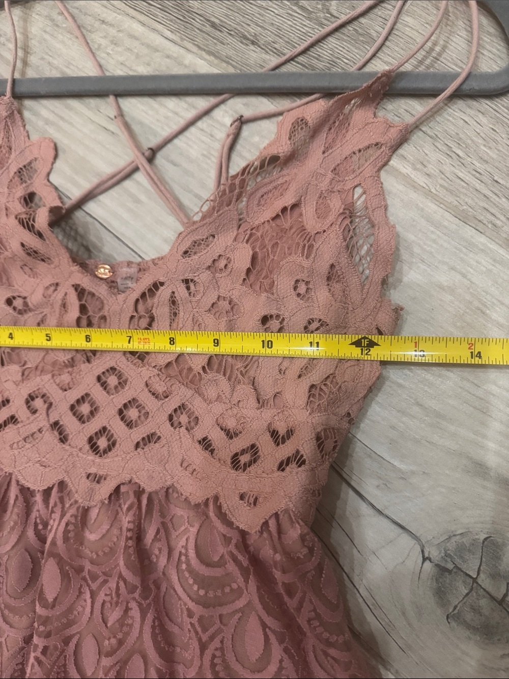 Free People Adella Lace Dusty Rose Lace slip Dress - Picture 8 of 10